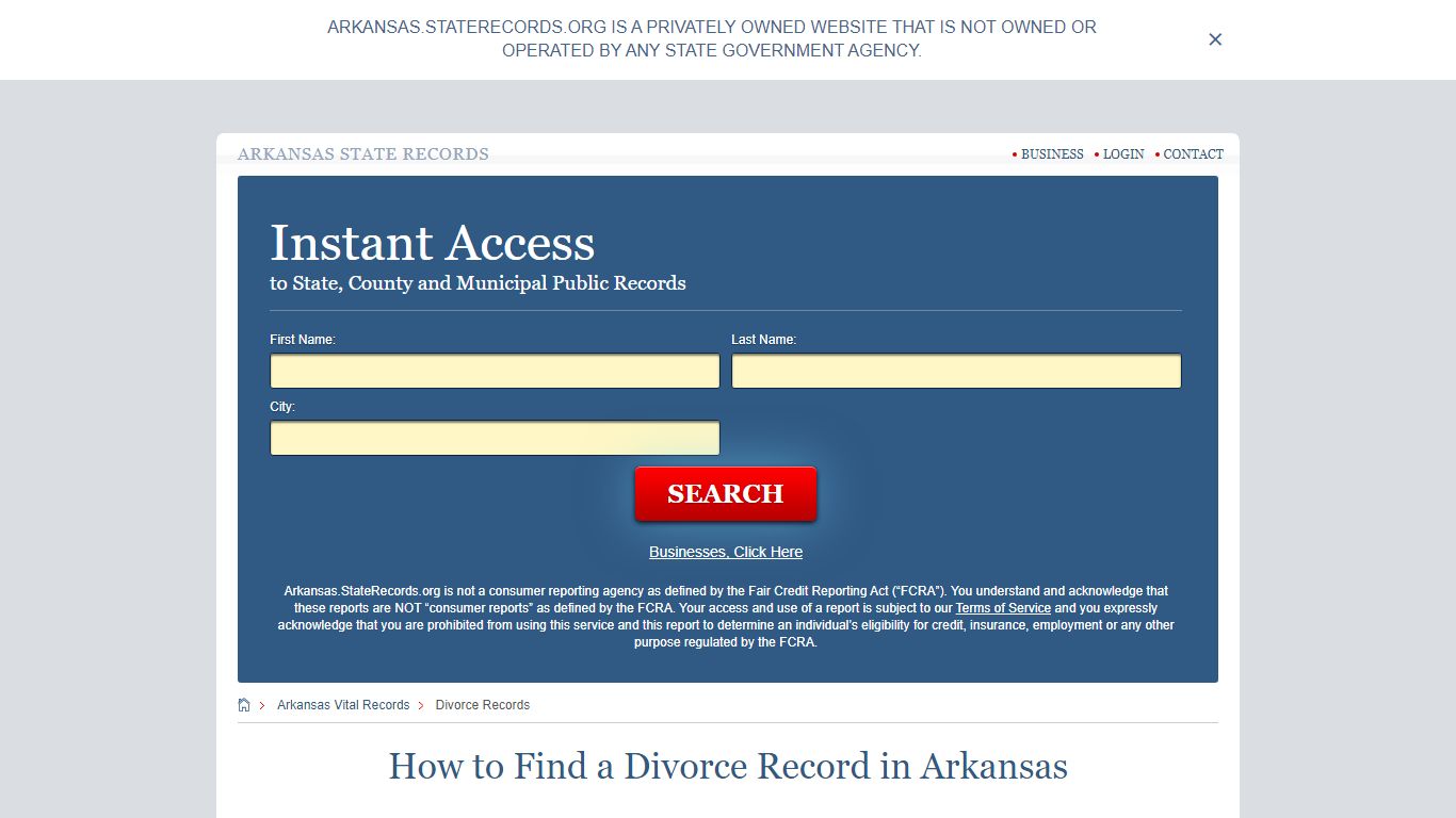 How to Find a Divorce Record in Arkansas - Arkansas State Records